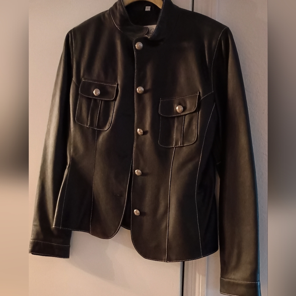 Pamela McCoy lambskin leather jacket size S